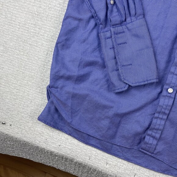 Thomas Pink Prestige Dress Shirt 17-35 Blue / Purple Crossed line French Cuffs * - Picture 7 of 16